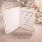 Wedding Officiant Book With Pen     Ceremony Keepsake Journal
