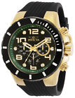 Invicta Men s Pro Diver 30777 Gold With Black Dial And Black Strap 50mm Watch