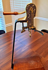 Roger Estate Brass Table Top Wine Bottle Opener W  Wood Stand Corkscrew