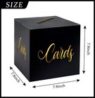 Black And Gold Card Box For Party Money Card Box Envelope Box Gift Card Box H   
