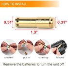 9mm Green Laser Bore Sight Brass Cartridge Bullet Shap Boresighter  12 Batteries