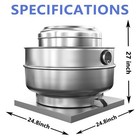 Upblast Exhaust Hood Fan For Restaurant Food Truck Roof Exhaust Fan 3500cfm 1hp