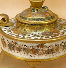 Fine Japanese Meiji Satsuma Hankinzan Signed Koro Incense Burner