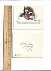 Vtg  Christmas Card Centered Victorian Gentleman Loaded W  Gifts Home Trees 1929