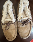 Ugg Dakota Chestnut Suede Sheepskin Moccasins Slippers Shoe Women   s Sz 9-10 5612