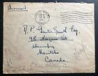 1947 Rangoon Burma Airmail Cover To Winnipeg Canada
