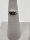 Childs 925 Sterling Silver Center Cz Stone Male Female Ring Nwot Size 4 25