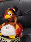Vtg Dan Dee Turkey In The Straw Sings Dances Lights Up Thanksgiving Turkey Works