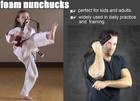 Foam Martial Arts Training Sticks Dragon Pattern Karate Practice Black