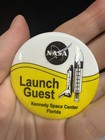 Vintage Nasa Launch Guest - Orange Red Light And Dark Pink - Lot Of4 Pin Button