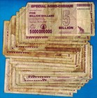 20 X 5 Billion Dollars Zimbabwe Special Agro Cheque Damaged 2008 Authentic   Coa