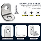 Lot L Bracket Corner Brace Stainless Steel 90 Degree Right Angle W  Screws 20mm