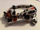 4 Pack Halloween Cat dog Collar W  Bow Tie   Bell  Breakaway Kitten pup Collar
