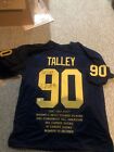 West Virginia Mountaineers- Darryl Talley Signed Autograph Stat Jersey Tristar 