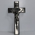 Vintage Parsons 11 Casket Crucifix Cross Cast Metal Jesus Religious 139