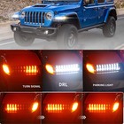 For Jeep 2018  Wrangler Jl Gladiator Jt Smoke Led Sequential Turn Signal Lights