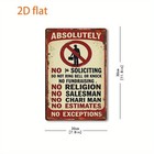 Vintage Metal Sign Retro Anti-solicitation Tin Sign Wall Decor For Home   Office