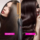Hair Straightener Comb Electric Digital Display Press Hair Hot Comb Straighter