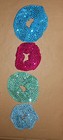 Lot Of 2 Faux Sequin Dance Costume Scrunchie Hair Accessory One Size Many Colors