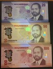 Mozambique Set 6 Unc  20 50 100 Polymer  200 500 1000 Meticais 2024 P 155 - 160