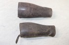 Antique Wwi Or Wwii Us Army Cavalry Leather Puttees Shin Guards Gaiters Spats   