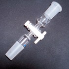Lab Glass Straight Adapter With Ptfe Stopcock 24 40 Joint Flow Control Adapter