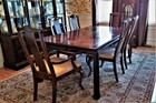 Drexel Heritage Connoisseur Chinese Motif Vintage Dining Set And China Cabinet
