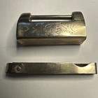 Chinese Brass Sliding Bolt Lock Push Folding Key Jewelry Padlock Vintage
