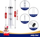 50 Jello Shot Syringes 1 5oz Bpa Free Reusable Party Shot Dispensers Caps