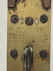 Antique Stanley Carpenter Level Brass Bound Pat Dates 1891-1896 Liquid As Found
