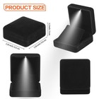 Leture Velvet Metal Earring Gift Box With Led Light  Luxury Small Black