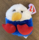 Puffkins Patriot Plush Swibco Patriotic Red White Blue Eagle Toy Nwt 1998 Usa