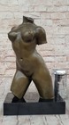Large Bronze Female Nude Torso Modernist Sculpture Signed Malillol Hot Cast Sale