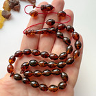Natural Baltic Amber 19g  Islamic Prayer Rosary Olive 33 Beads Tasbih Misbaha