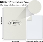 24 Sheets White Glitter Cardstock Paper  A4 Premium Sparkly Paper For Scrapbook 
