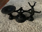 Antique Cast Iron General Store Counter Balance Scale With Brass Pan