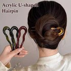 Vintage U-shaped Hair Fork French Pointy Hairpin Chignon Clips U Accs- Bar X6f2