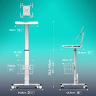 Adjustable Rolling Medical Cart  Pneumatic Mobile Workstation With Ipad Enclosur