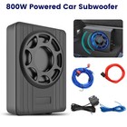 Rockville Uss10 10  800w Slim Under-seat Powered Car truck Subwoofer Sub amp Kit