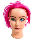 Cosmetology Mannequin Head Long Rainbow Hair Hairdressing Training Model Doll