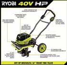 Ryobi 40v Brushless 16in  Front Tine Tiller With Battery   Charger New  ry40730 