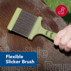 Pet Safari Dog Flexible Slicker Brush - Dog Brush For Shedding - Undercoat Rake 