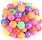 Set Of 100 Plastic Ball In Reusable For Pit Balls Tent  Playhouse  Kiddie Pool