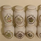 Vintage 1985 Franklin Mint Gloria Vanderbilt Porcelain Spice Jars Lot Of 10
