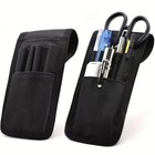 2pk Belt Pen Holder Multifunctional Pencil Pouch Sleeve Case For Rulers Scissors