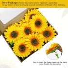 Olrla Artificial Sunflowers With Stems 10pcs Faux Silk Yellow Flower For Wedd   