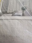 Laura Ashley Window Curtains  2 Two Panels 38 X 84 Linen Blend Beige Tie Top New