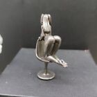 Chinese Old Bronze Copper Statue Hand Carved Sexuality Beauty Girl Figurine Gift