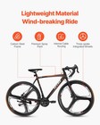 Vevor Road Bike Racing Bicycle 700c Shimano 21 Speeds Carbon Steel Frame Disc