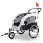  2-in-1 Dog Bike Trailer  Pet Stroller Bike Trailer For Dogs W universal White